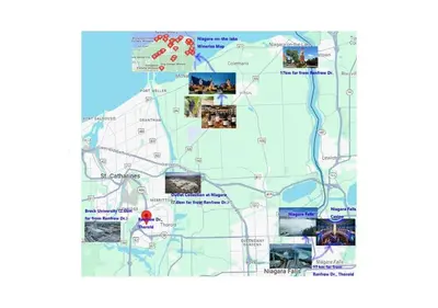 a map of the disneyland resort at Cozy Home Close to Attractions in Niagara Falls in Thorold