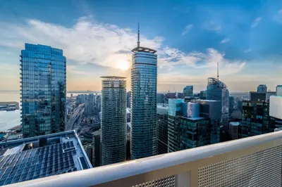 a view of a city skyline with tall buildings at Presidential Suite Heart of Downtown with Stunning View in Toronto