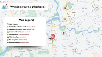 a map with a map legend on it at Elegant City Living - 1 BR in London