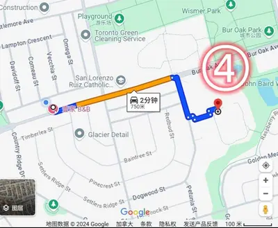 a map of the bypass route at \u65b0\u58f9\u5bb6\u6c11\u5bbf202 in Markham