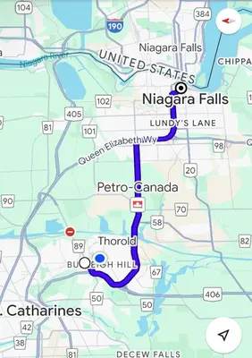 a map of nigeria with a blue line at Merritt Place Niagara in St. Catharines