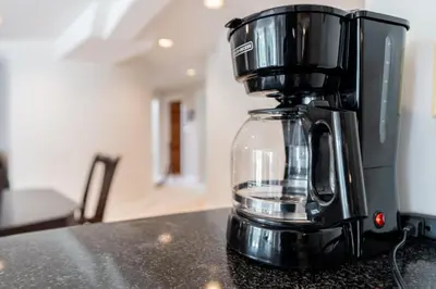 a coffee maker sitting on top of a counter at Frybrook in Richmond Hill