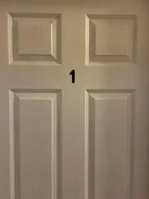 a door with the number on it at Super Cosy Peaceful room with Garden view free Parking in Toronto