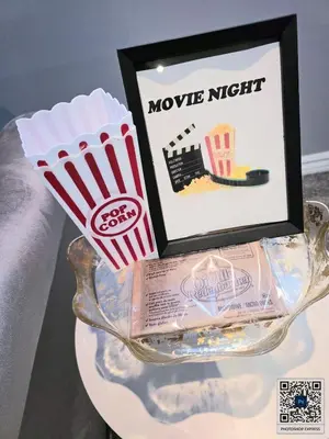 a picture of a movie night in a bowl with popcorn at Welcome to your Serene Gateway in London