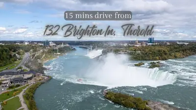 an aerial view of niagara falls at Modern Home 10 mins from Niagara Falls & Main Attraction with Free 2 Parkings in Thorold