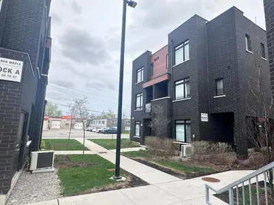 a street light in front of a building at 2bedroom Townhome in South Richmond Hill in Richmond Hill