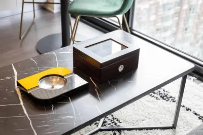 a black table with a box on top of it at Executive 1BR-1BA Condo in the heart of downtown in Toronto