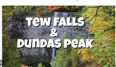 a sign with the words few falls and dundas peak at Country Roads Dwelling in Hamilton