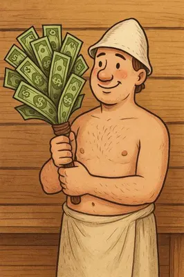 a man is holding a bunch of money at Wonderful house in Niagara on the Lake