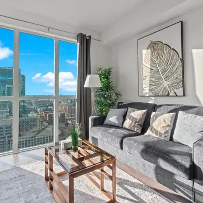 1-Bedroom & Den condo Bird's Eye View in DT