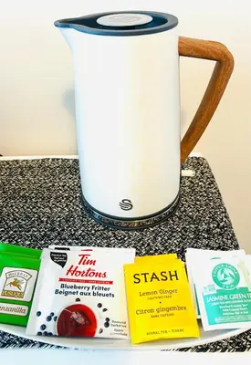 a jug of milk sitting on a counter with some ingredients at Lakeview in Toronto