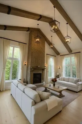 a living room with two couches and a fireplace at Luxury Countryside Villa in Waterford