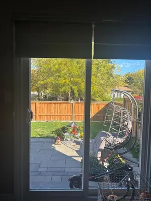 a window view of a playground from a yard at Home in Scarborough, near GO station, TTC and UoT in Toronto