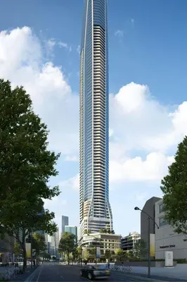 a tall building with a car in front of it at Le Méridien Toronto Pinnacle Hotel in Toronto