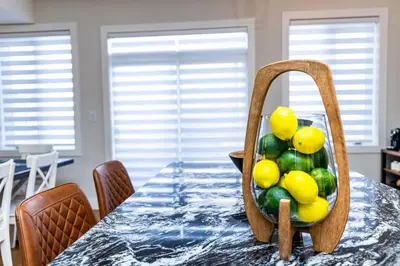 a basket of fruit sitting on a table at Relaxing Spa Getaway, Sauna, Hot Tub & Heated Pool in Blue Mountains