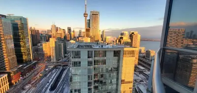 a view of a city from the top of a skyscraper at Skyline Suite 1-Bed Penthouse in heart of Downtown Toronto in Toronto