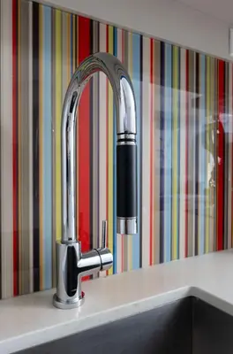 a kitchen sink with a faucet on a counter at Designer 1BR Condo Entertainment District in Toronto