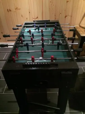 a row of pool tables in a room at Victoria Harbour Cottages in Victoria Harbour
