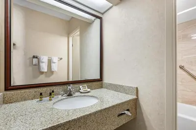 a bathroom with a sink and a mirror at Best Western Plus Otonabee Inn in Peterborough