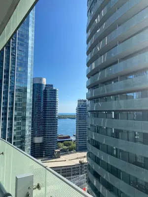 a view of the city from a building at Stylish Condos Toronto in Toronto