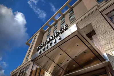 a sign on the side of a building at Staybridge Suites Hamilton - Downtown by IHG in Hamilton