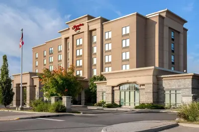 a rendering of the front of a hotel at Hampton Inn by Hilton Brampton - Toronto in Brampton