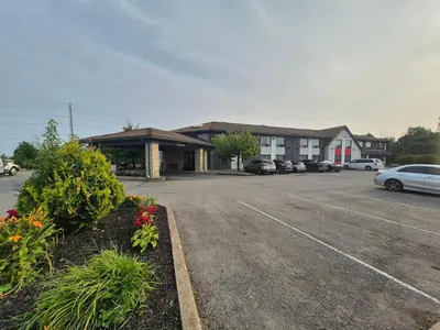 a parking lot in front of a building at Comfort Inn in Fort Erie
