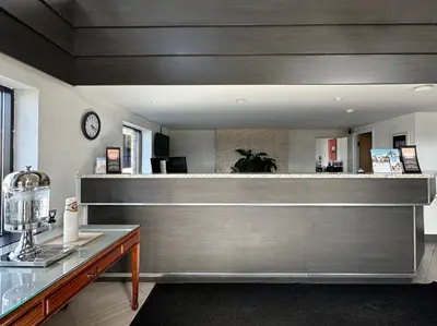 a bar in a dental office with a counter at Travelodge by Wyndham Welland in Welland