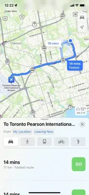a screenshot of a map of a t mobile person information at Modern Lux Family Rooms - KingBed - Near Sheppard W Station Toronto in Toronto