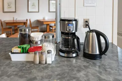 a coffee maker sitting on top of a counter at Guest House on the Mount in London